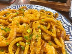 关西虾仁秘炒乌冬-仙隐小鹿料理食堂(沙市人信汇店)