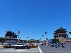 前门箭楼与正阳门-北京前门大栅栏