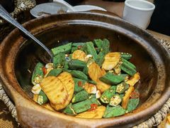 豆酱炒秋葵-南拳十三姨·潮汕砂锅粥(世纪金源店)