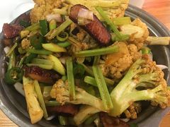干锅有机菜花-倍儿美海鲜大排挡·非遗海鲜蒸饺(洋货店)