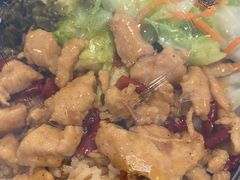 宫保鸡丁盖饭-永和大王(蛙嫩紫苏香·军博店)