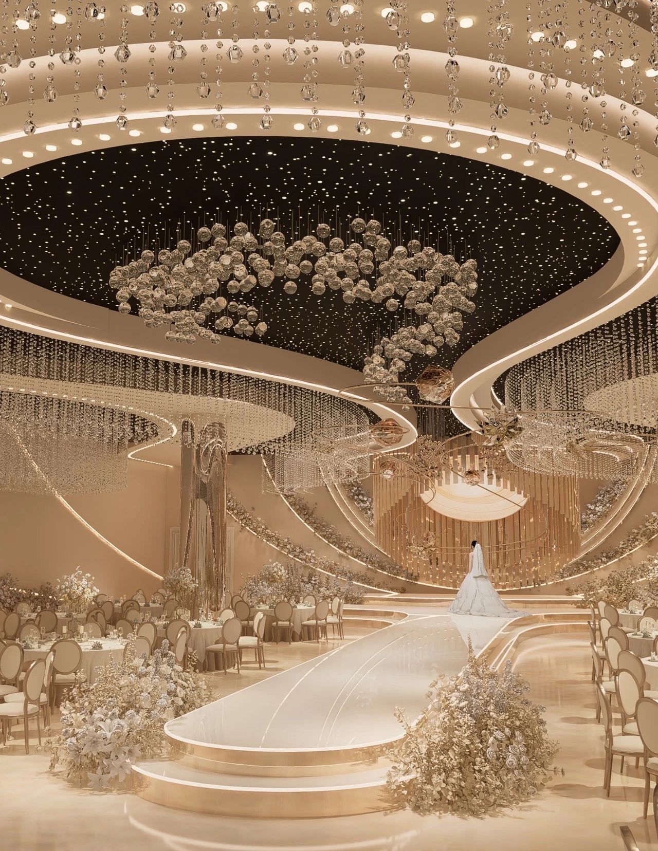 金色女王款婚礼宴会厅