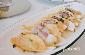 Homemade Egg Dumplings with Salted Pork