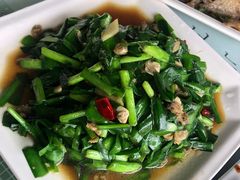 韭菜炒蚬肉-长廊好灶头 本地人农家菜(枫泾古镇店)