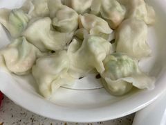 角瓜鸡蛋虾仁-捏上开口笑海鲜水饺(台山街店)