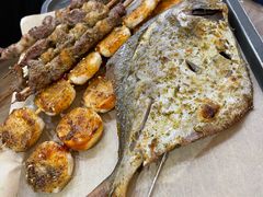 烤鲳鳊鱼-宝记烧烤·碳锅羊肉·羊蝎子火锅·夜食社(文体路创始店)