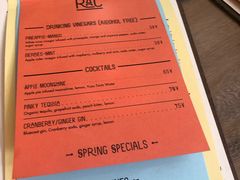 菜单-RAC BAR(安福路店)