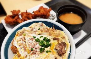 Golden Chicken Cutlet and Beef Bowl