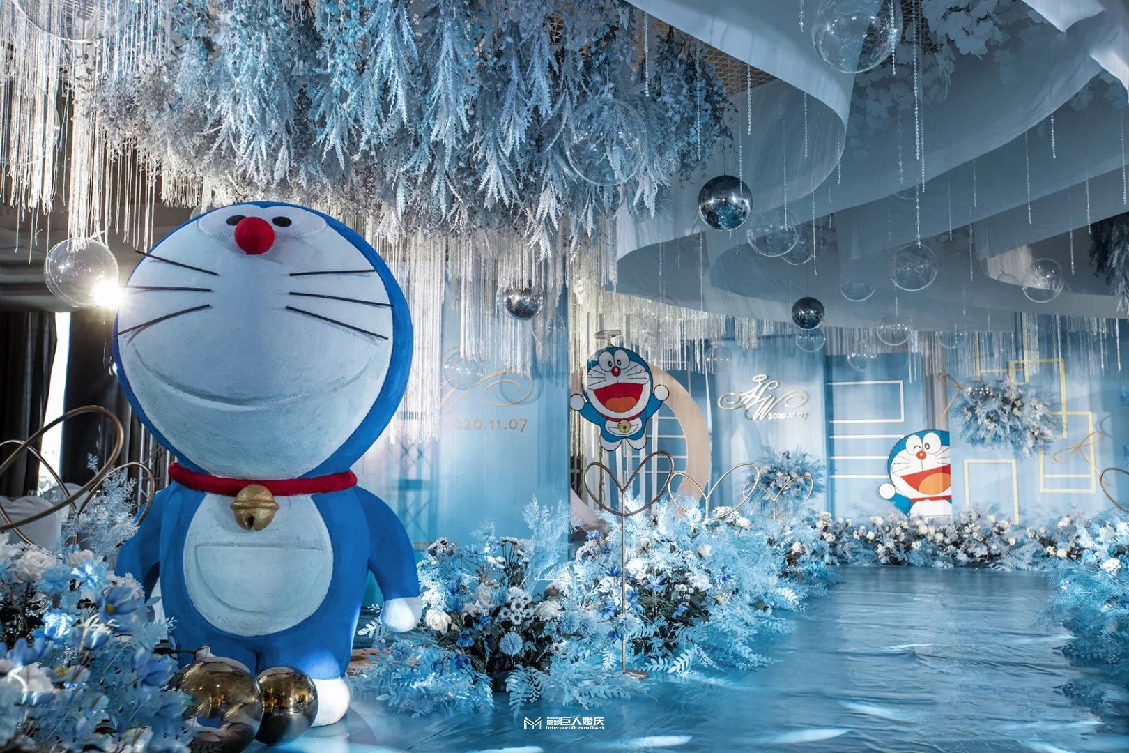 哆啦a梦主题蓝胖子婚礼