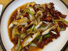 葱爆鲜鹿肉-乔家满族八大碗(流水沟店)