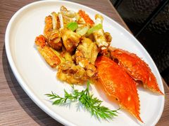 姜葱炒梭子蟹-将相和·海鲜蒸饺大连菜·连鹭海鲜姊妹店