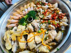 牛蛙拼蒜蓉开背虾-璞臻汽锅餐厅(南京东路店)