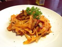 番茄蘑菇腌肉意面-JINNS锦时 steak&pizza(浸信会礼拜堂旧址店)