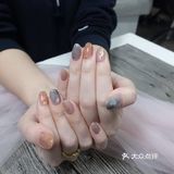 《美甲：猫眼石+金箔+净色》 上次整咗指甲之后