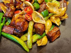 杏鲍菇芝士牛肉粒-港丽餐厅(高德置地店)