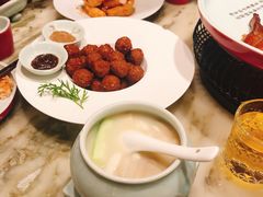 上汤鲜菌烩虾滑-京华烟云·北京烤鸭(领展购物广场·中关村店)