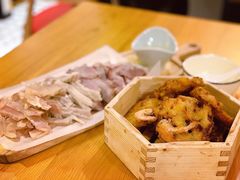 手工虾饼-丁记盐蘸牛肉·新杭菜(河东路店)