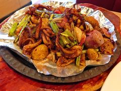 铁板鱿鱼须-粤仔湾砂锅粥(广益哥伦布店)