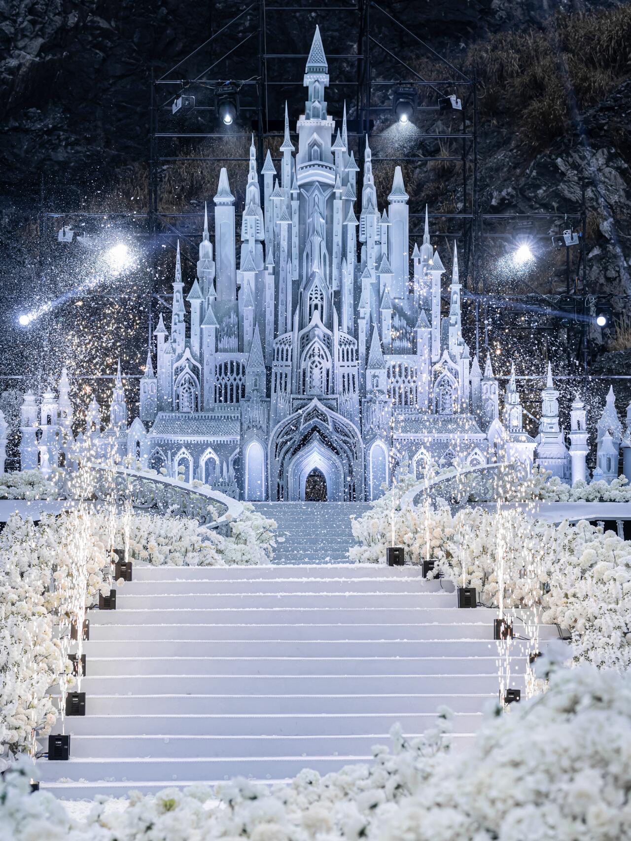 大连城堡酒店雪景图片