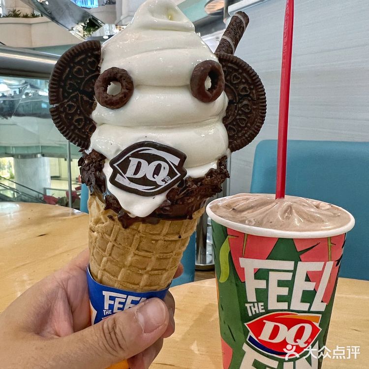 DQ冰淇淋｜🍫巧克力布朗尼暴风雪少甜更好吃[调皮]
