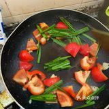 在北京的第一次尝试-彩椒炒鱿鱼