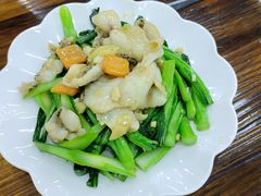 爽滑脆鱼片炒菜心-南记食粥坊·宵夜大排档(莲花总店)