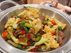 干锅有机菜花-老兰家传统烧烤炒菜泡馍(小南门店)