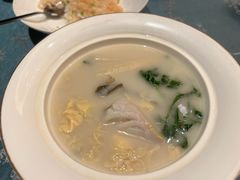 闽东黄鱼汆菊花脑蛋汤-扬州香格里拉·香宫中餐厅