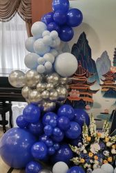 -宝宝百日宴周岁生日派对气球布置策划