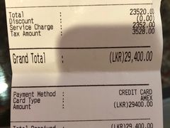 账单-Ministry of Crab(科伦坡店)