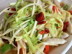 韭黄炒沙虫-覃记海鲜美食餐厅