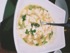 菜心金勾煮豆腐-绿茶餐厅(华联万柳店)