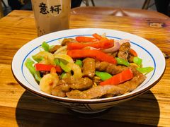 牛柳虾仁干挑-汤去三面(骆驼店)