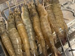 草虾-長壹旋转烤吧 农家鸡火锅
