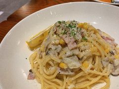 黑松露奶油蘑菇培根意面-麦田工坊(月湖店)