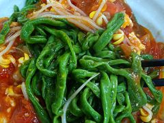 西红柿鸡蛋面-手擀菠菜面(西康路店)