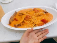 鲜茄子鸡丝意粉-金多乐茶餐厅