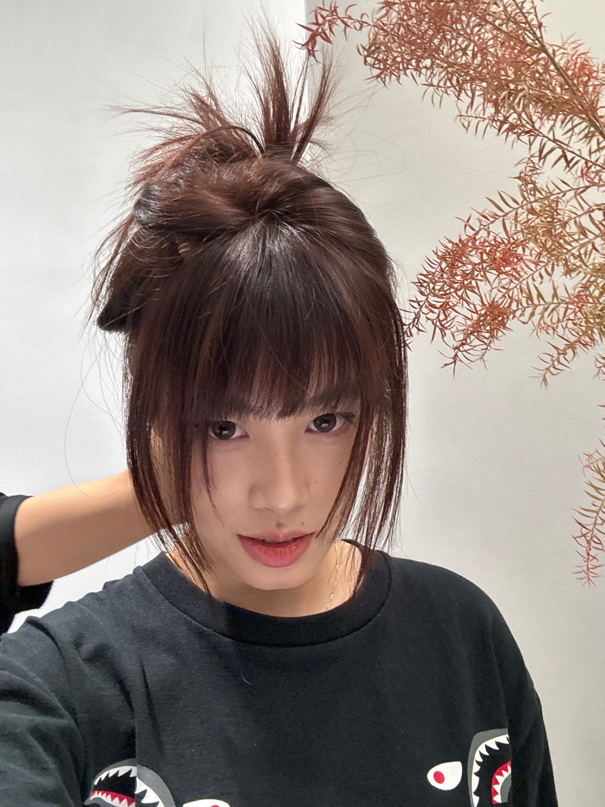 减龄刘海怎么扎都好看