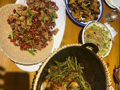 脆骨豆角卷子-华盛园卷子王农家菜水库鱼