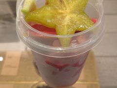 手炒岭南甘草四果炒冰-喜茶(深圳万象城黑金店)