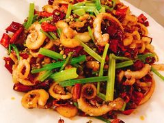 干煸鱿鱼须-大眼锅贴饺子(河西店)