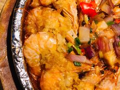 铁板蒜蓉虾-老阿爸鲜鱼土菜(昆山花桥店)