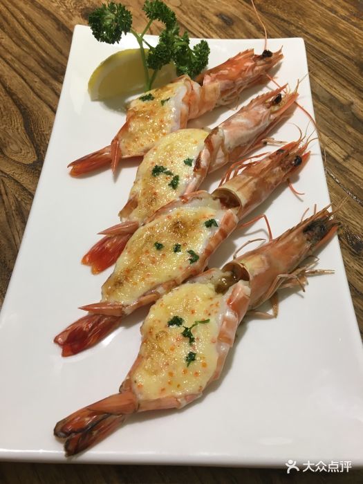 春澍烧肉料理芝士焗虎虾图片 - 第1张