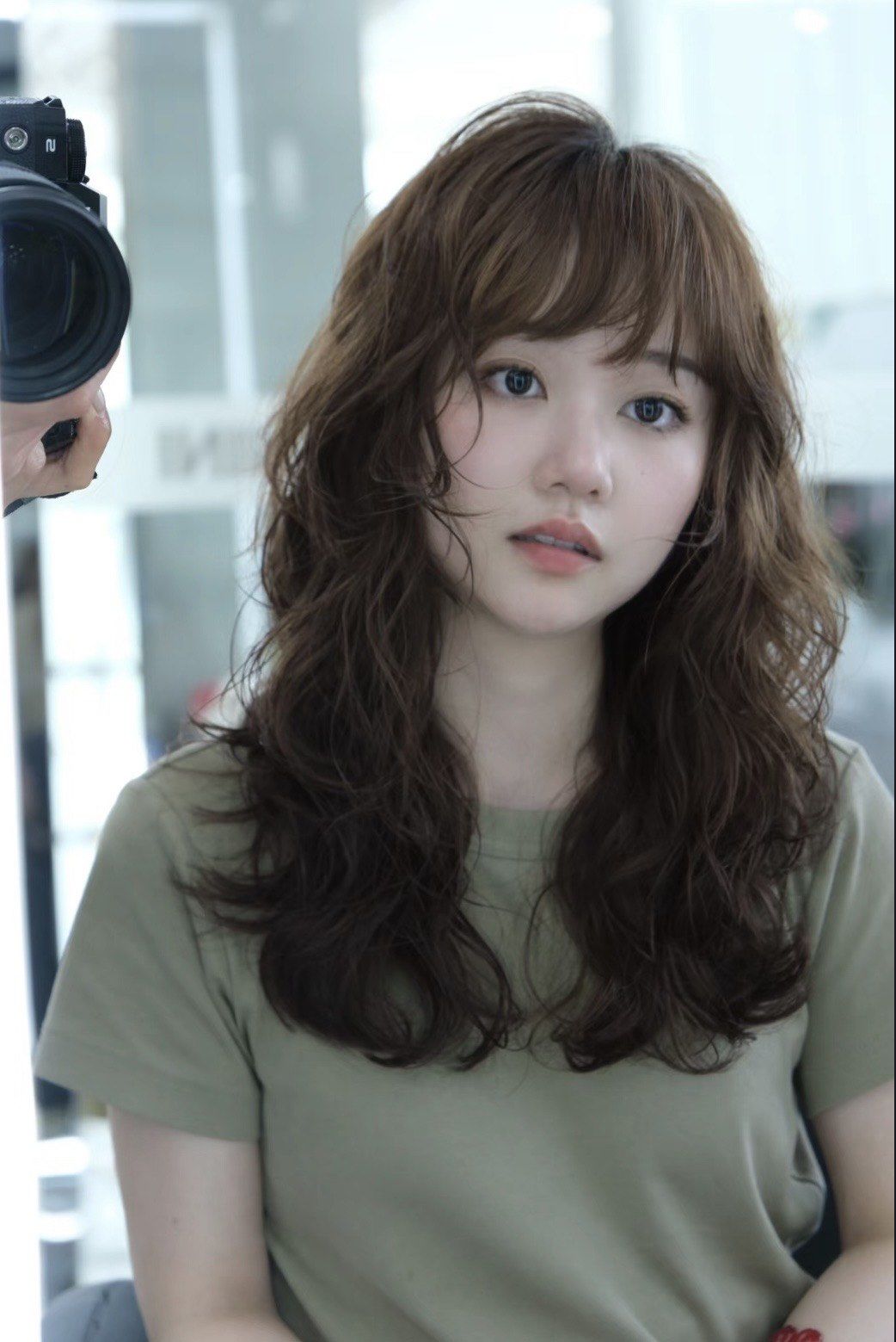 高层次卷发鱼尾烫