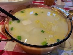 鸡汤小白菜煮榆林豆腐-西贝(上海中心店)