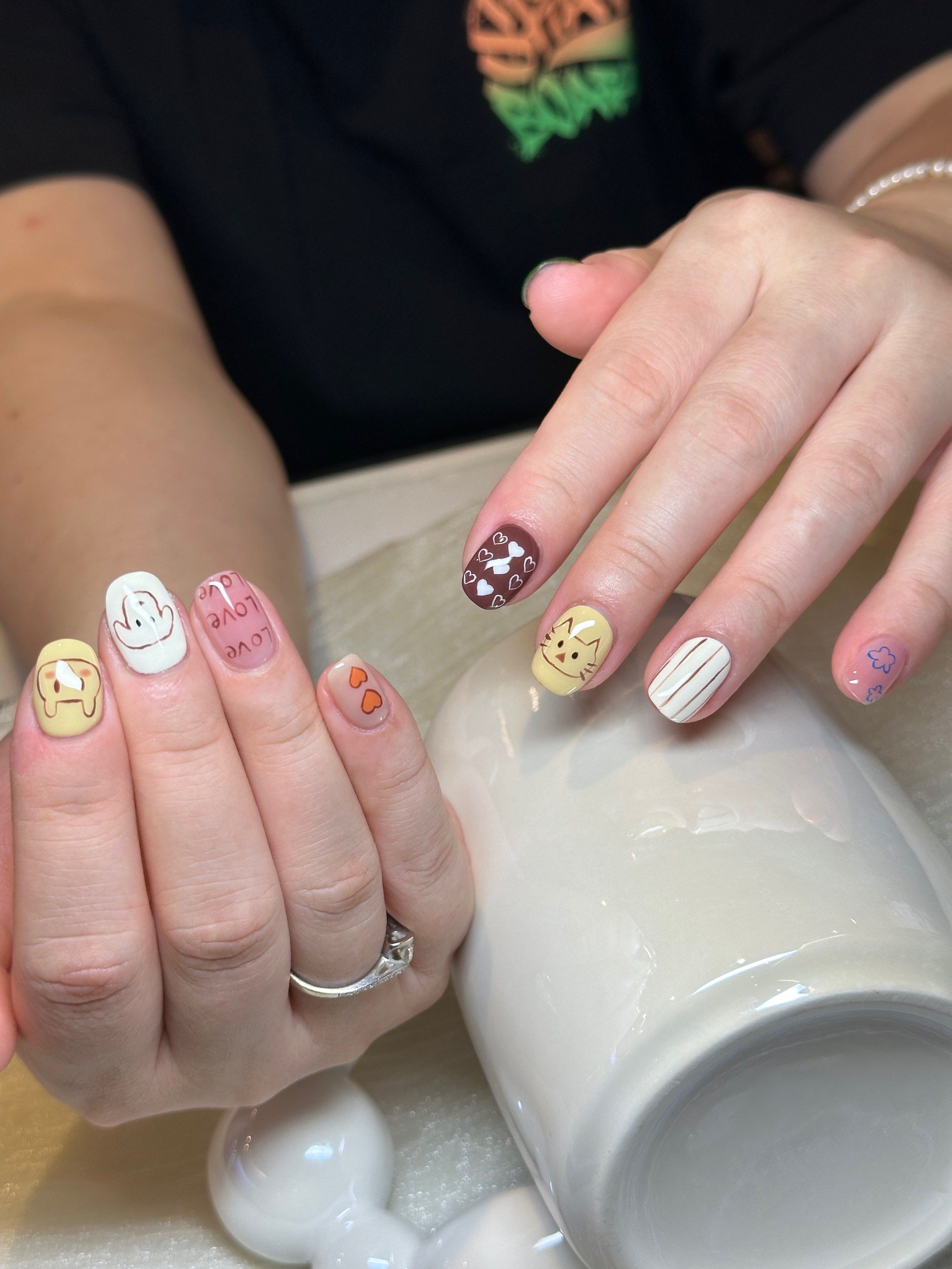 简笔画涂鸦美甲💅🏻