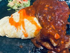 黑椒汁牛仔骨蛋包饭-阿飛冰室(下沙店)