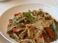 火腿炒农家豆腐皮-辣公子·千岛湖私房菜(滨江店)