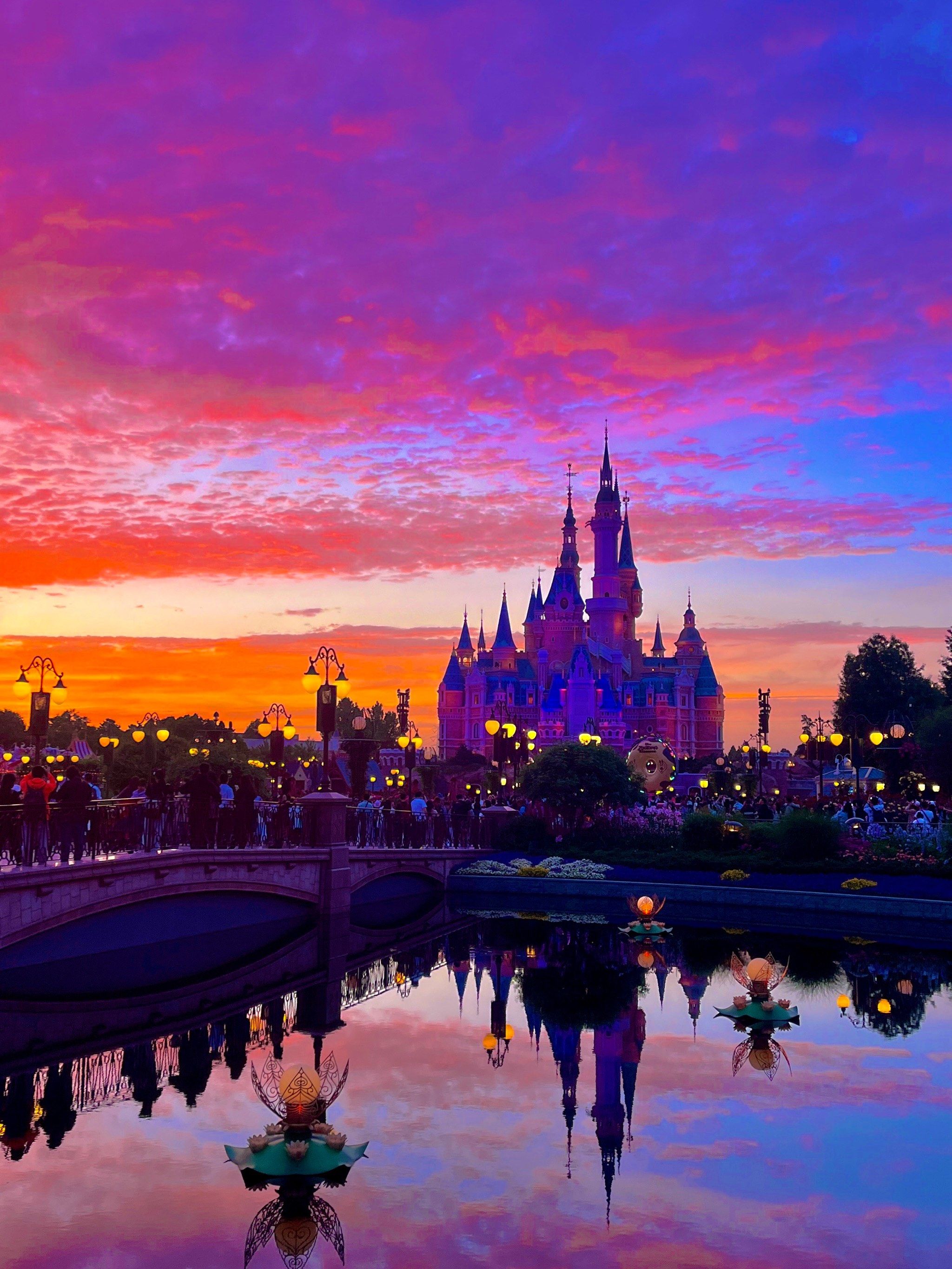 迪士尼 #落日余晖映晚霞一抹夕阳美如画 #浪漫生活记录者 #治愈系风景