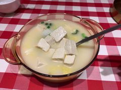 鸡汤小白菜煮榆林豆腐-西贝(上海新梅广场店)